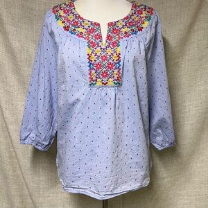Talbots embroidered top